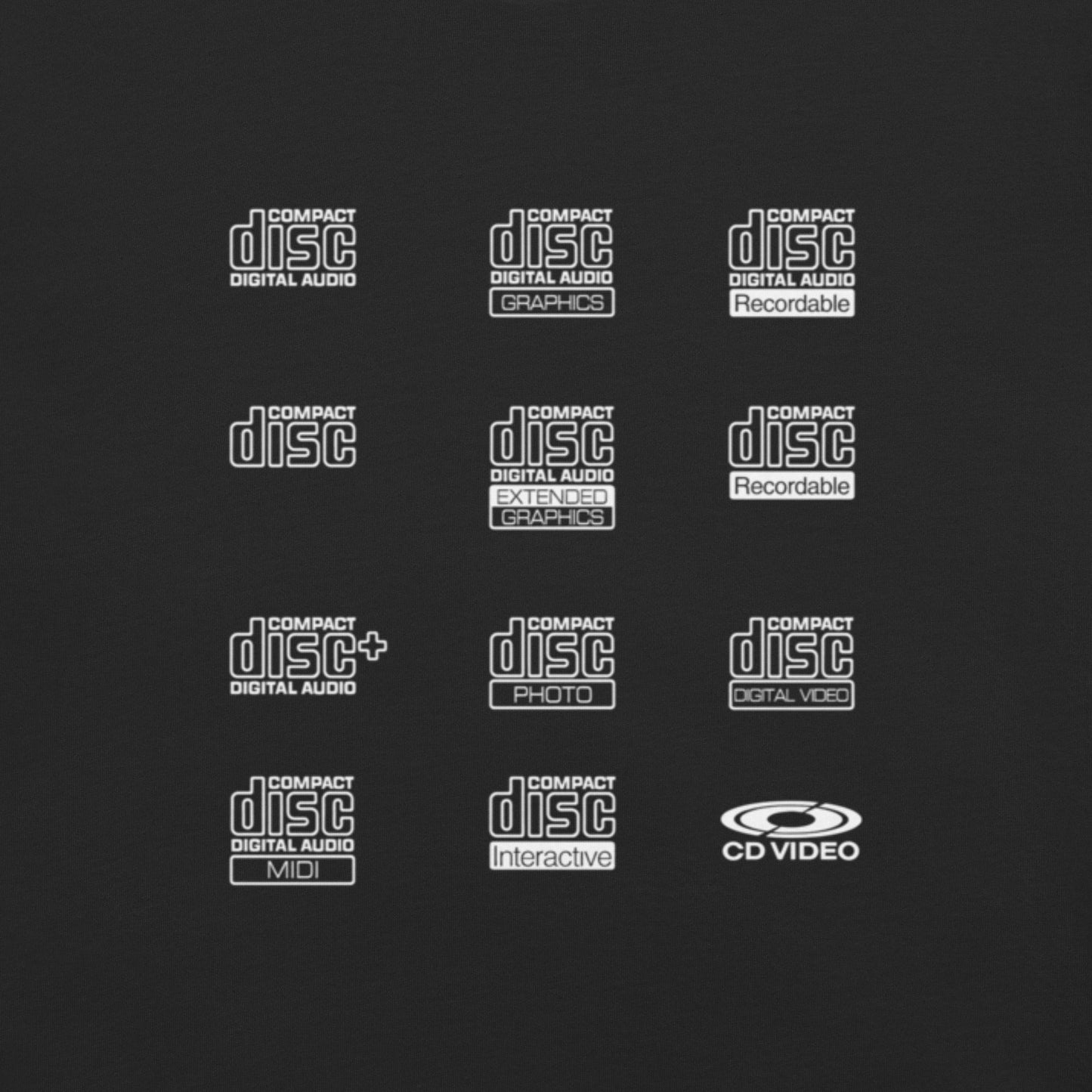 Compact Disc Logos Unisex T-shirt