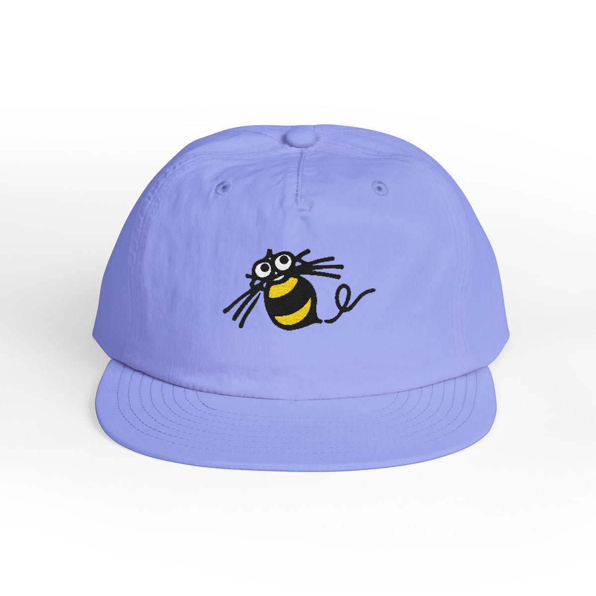 Hudson Soft Bee Surf Cap in lapis blue, front view with the embroidered Hudson Soft bee