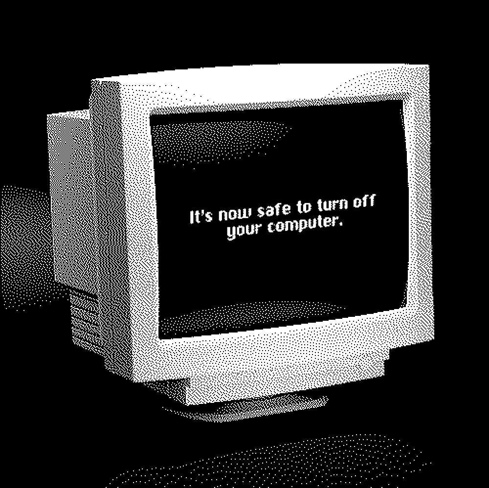 It's Now Safe To Turn Off Your Computer by Nicole Ruggiero T-shirt (Limited run)