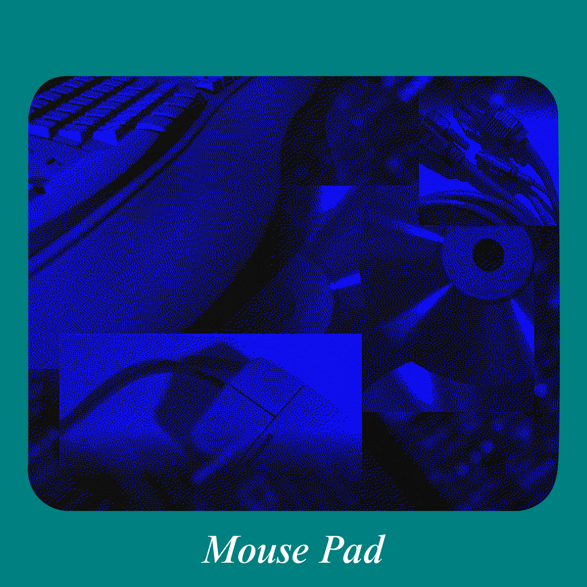 Windows 95 Setup Mouse Pad, flat view of the blue Windows 95 Setup collage